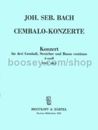 Concerto in D minor, BWV 1063 - 3 harpsichords, strings & basso continuo
