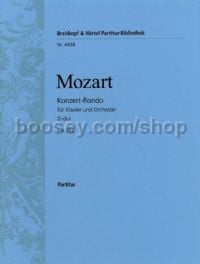Concert Rondo in D major KV 382 - piano & orchestra (score)