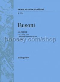 Concerto Op. 39 - piano, orchestra, male choir (study score)