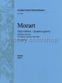 Ergo Interest KV 143 (73a) - soprano, organ & strings (score)