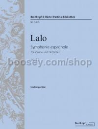 Symphonie espagnole, op. 21 - violin & orchestra (study score)