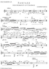 Fanfare for Moments of Courage (Solo Clarinet) - Digital Sheet Music