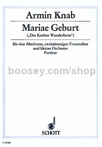 Mariae Geburt - female choir (SA) with alto solo & small orchestra (score)