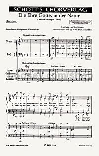 Die Ehre Gottes in der Natur op. 48/4 - men's choir (TTBB) or mixed choir (SATB) (piano direction)