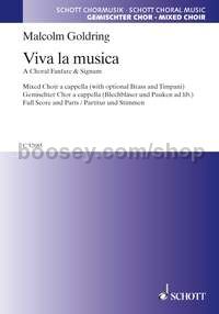 Viva la musica - mixed choir a cappella or with brass instruments; timpani ad. lib. (score & parts)