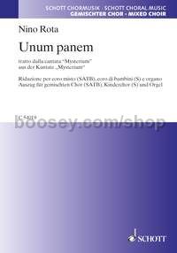 Unum panem - mixed choir (SATB), children's choir (S) & organ (score)