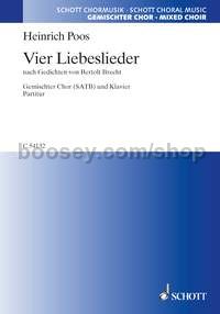 4 Liebeslieder - mixed choir (SATB) & piano (score)