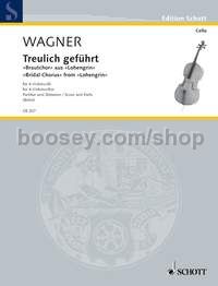 Treulich geführt WWV 75 - 4 cellos (score & parts)