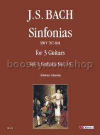 Sinfonias BWV 787-801 for 3 Guitars - Vol. 1: Sinfonias Nos. 1-5 (score & parts)