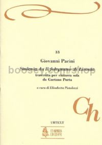 Il Falegname di Livonia. Sinfonia transcribed by Gaetano Porta for Guitar