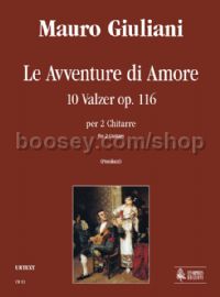 Le Avventure di Amore. 10 Waltzes Op. 116 for 2 Guitars (score & parts)