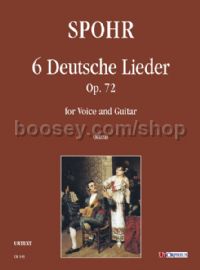 6 Deutsche Lieder Op. 72 for Voice & Guitar (score & parts)