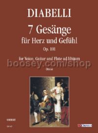7 Gesänge für Herz und Gefühl Op. 101 for Voice, Guitar & Flute ad lib. (score & parts)