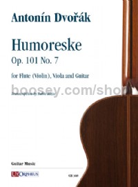 Humoreske Op.101 No.7 (flute (violin), viola and guitar score & parts)