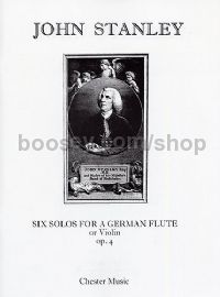 Six Solos for a German Flute, Op. 4 (Flute/Piano)