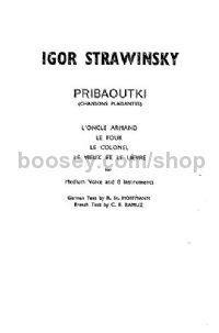 Pribaoutki (Miniature Score) (Medium Voice & Eight Instruments)