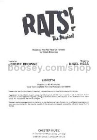 Rats! The Musical - Libretto