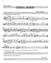 Eternal Memory (Solo Cello Part)