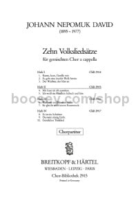10 Volksliedsätze, Vol. 2 (choral score)
