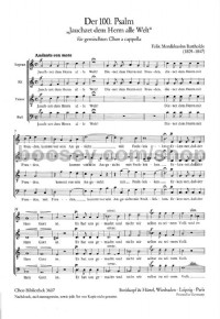 100. Psalm Jauchzet dem Herrn (choral score)