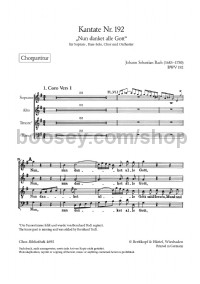 Cantata No. 192 Nun danket alle Gott - SATB (choral score)