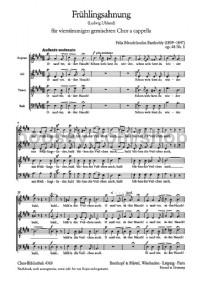 Frühlingsahnung (choral score)