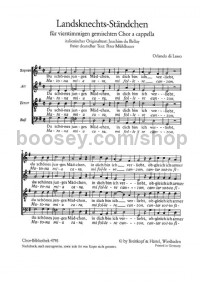 Landsknechts-Ständchen (choral score)