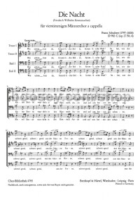 Die Nacht (choral score)