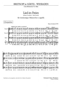 Lied im Freien D 572 (choral score)