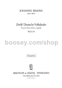 12 deutsche Volkslieder WoO 35 (choral score)