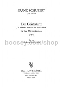 Der Geistertanz D 494 (choral score)