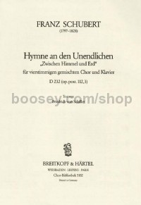 Hymne an den Unendlichen D 232 (choral score)