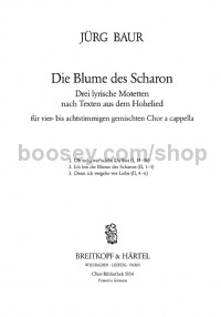 Blume des Scharon (choral score)