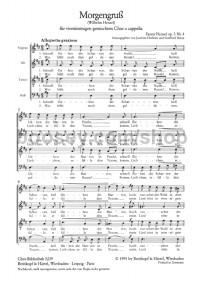 Morgengruss "Schnell fliehen" (choral score)