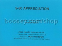 9-80 Appreciation,brass band, road march (Brass Band Score Only)