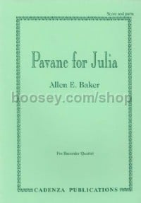 Pavane for Julia (Recorder Quartet)