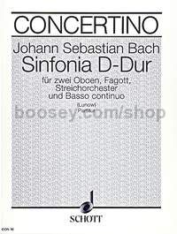 Sinfonia BWV 42 - 2 oboes, bassoon, string orchestra & basso continuo (harpsichord or organ) (score)