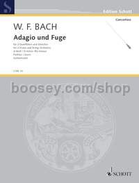 Adagio and Fugue in D minor Falck 65 - 2 Flutes & String Orchestra (score)