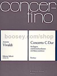 Concerto in C major RV 472/PV 45 - bassoon, strings & basso continuo (score)