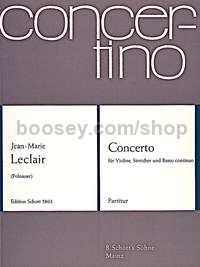 Concerto in Bb major op. 10/1 - violin, strings & basso continuo (score)