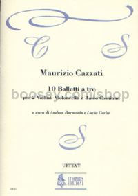 10 Balletti a tre for 2 Violins, Cello & Continuo (score & parts)