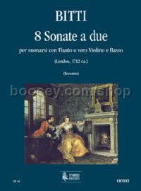 8 Sonate a due per suonarsi con Flauto o vero Violino e Basso (score & parts)