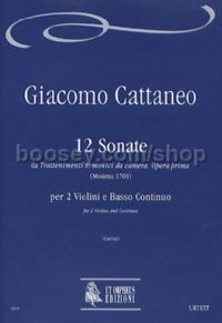 12 Sonatas from “Trattenimenti armonici da camera” (score & parts)