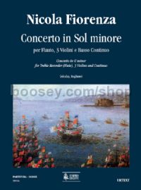Concerto in G Minor for Treble Recorder (Flute), 3 Violins & Continuo (score)