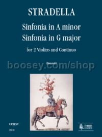 Sinfonia in A Minor - Sinfonia in G Major for 2 Violins & Continuo (score & parts)