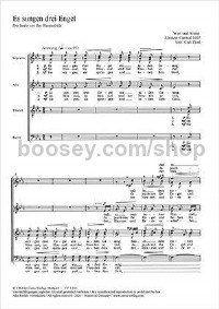 Es Sungen Drei Engel (Choral Score)