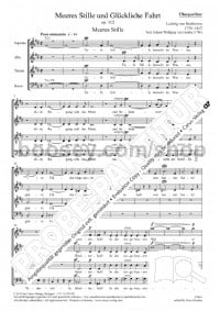 Meeres Stille und Glückliche Fahrt (Choral Score)