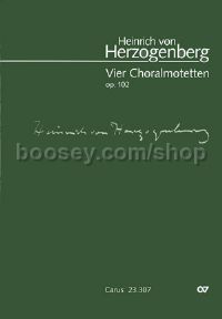 Herzogenberg: Vier Choralmotetten op. 102 (Score)