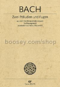 Bach: Zwei Präludien und Fugen [arr. Bornefeld] (Score)