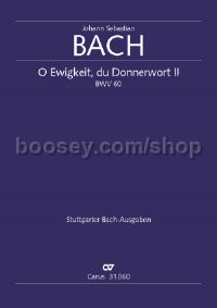 O Ewigkeit, du Donnerwort [II] BWV 60 (Score)